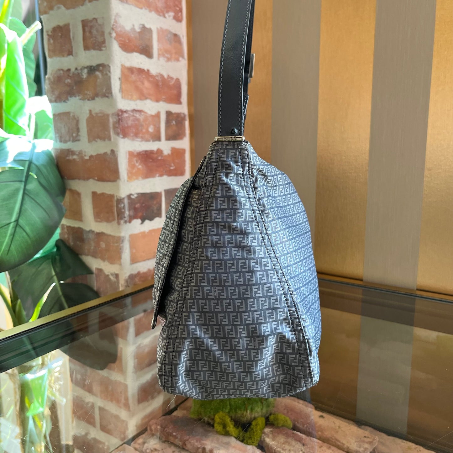 FENDI Nylon Zucchino Shoulder Bag