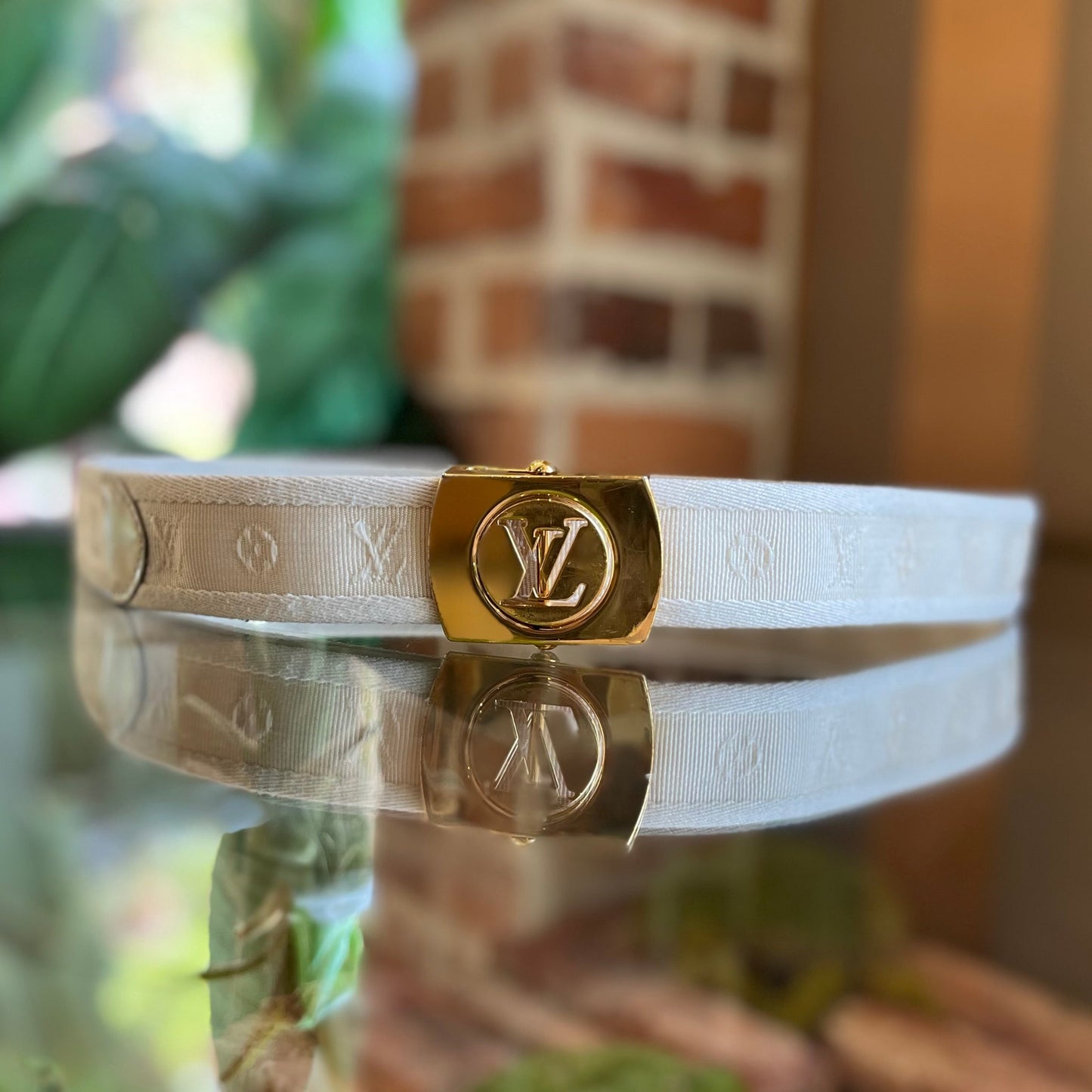 LOUIS VUITTON LV Cut Monogram Canvas Belt SZ90/36(8US)