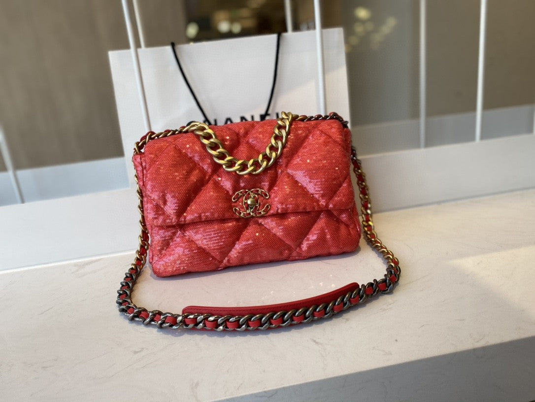 CHL 19 GlamIap Bag Gold Hardware Red For Women Handbags, Shoulder Bags 10.2in/26cm AS1160Ã‚Â 