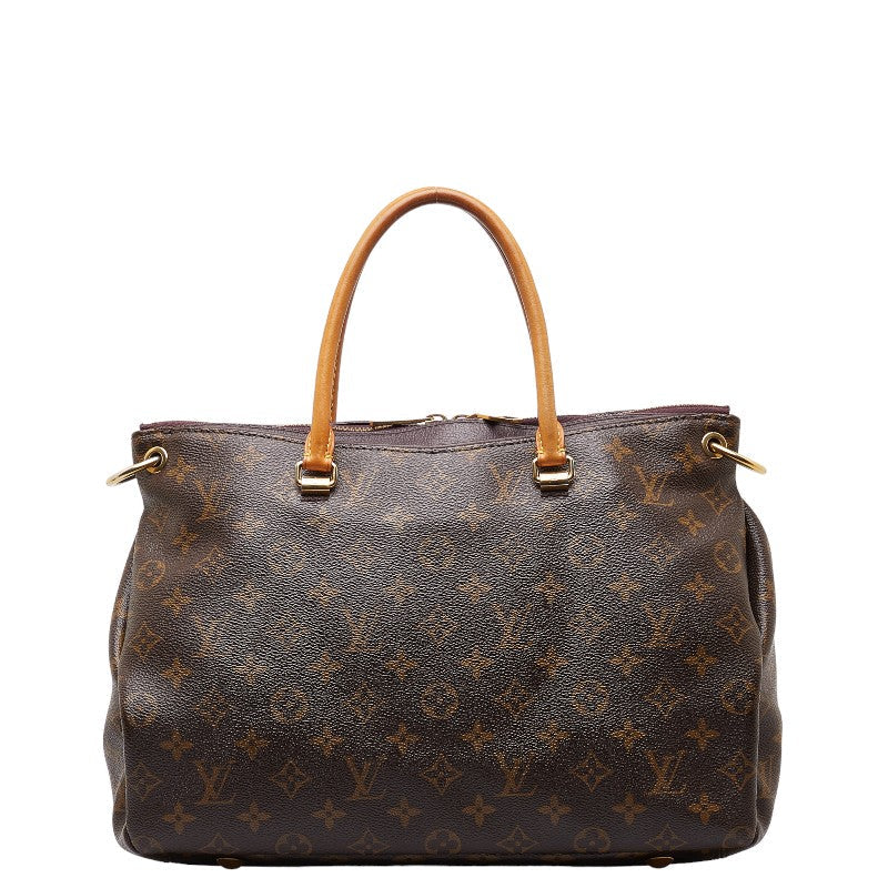 Louis Vuitton Monogram Pallas Handbag 2WAY M40906 Oral Pearl Brown PVC Leather  Louis Vuitton