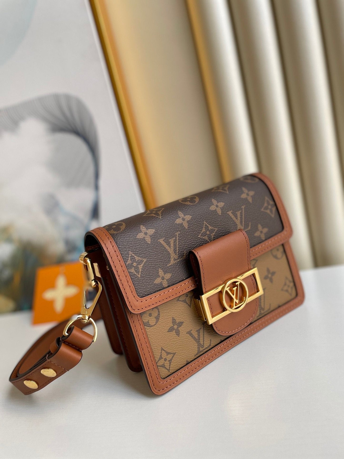 LV Mini Dauphine Monogram And Monogram Reverse Canvas By Nicolas GhesquiÃƒÂ¨re For Spring-Summer, For Women  Shoulder Bags 20cm LV M45959