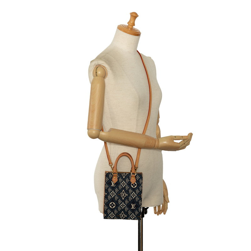 Louis Vuitton Monogram  Pitt Sacpra Handbag Shoulder Bag 2WAY M80288 Blue Canvas Leather  Louis Vuitton