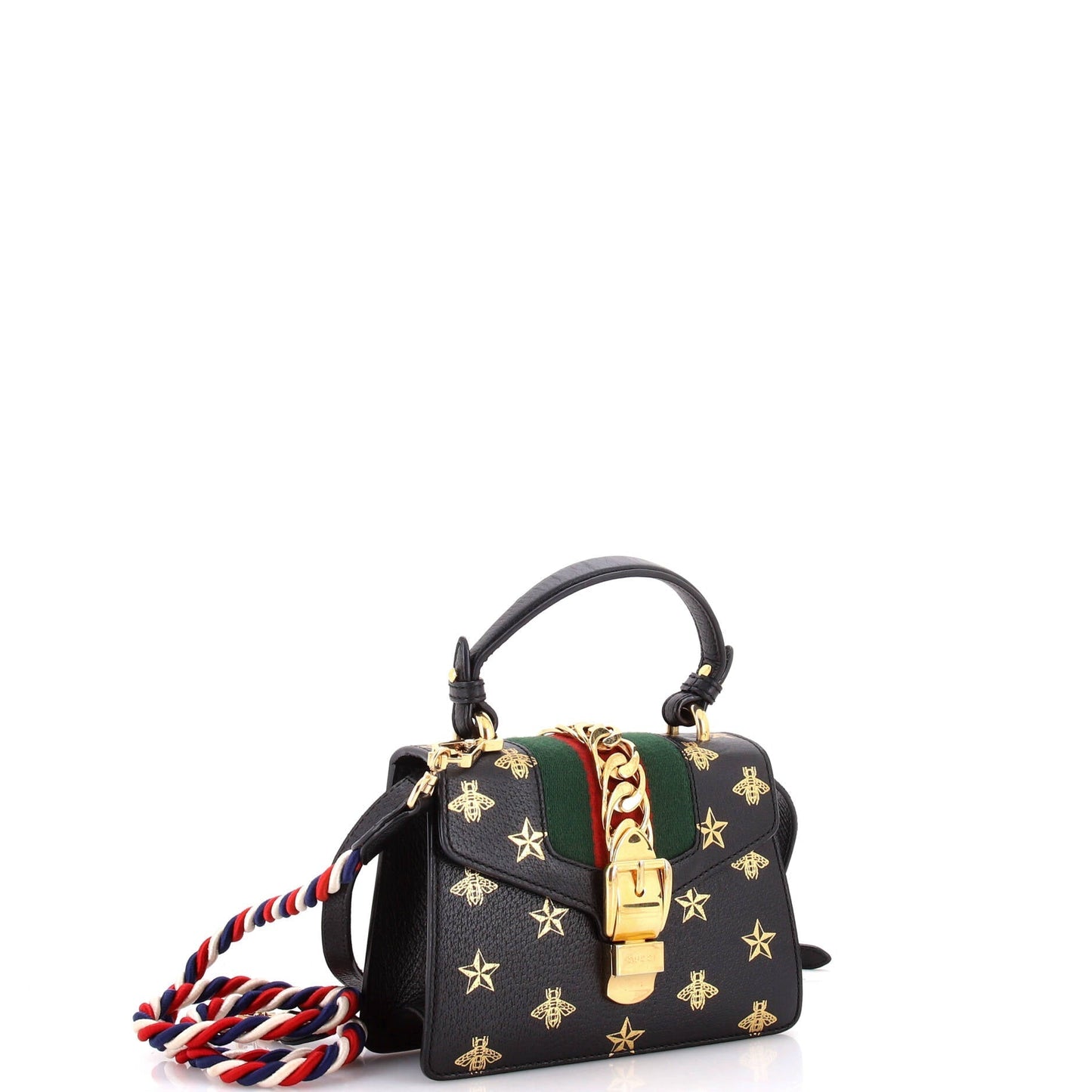 Sylvie Top Handle Bag Printed Leather Mini