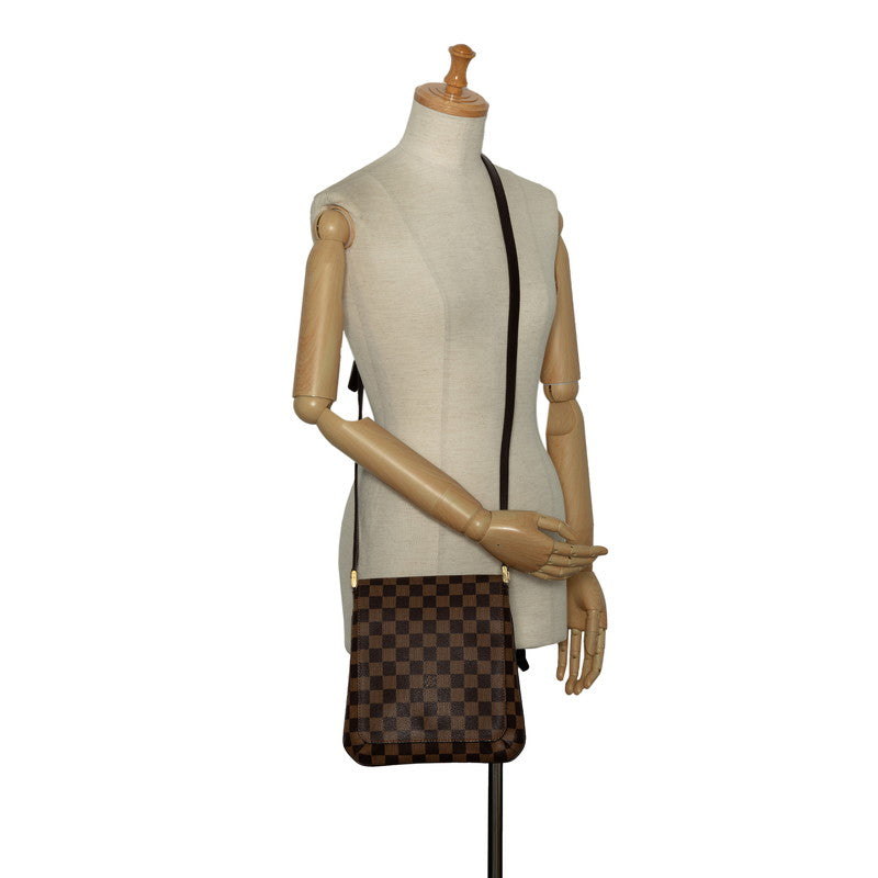 Louis Vuitton Damier Shoulder Bag Ebene Brown Women's N51300