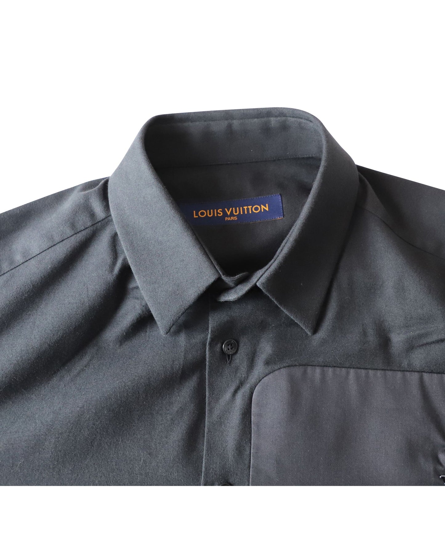 Louis Vuitton Zipper Detail Shirt in Black Cotton