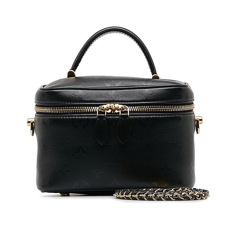 Louis Vuitton Monogram Ink Vanity PM Vanity Bag Shoulder Bag 2WAY M57118 Noir Black Leather  Louis Vuitton