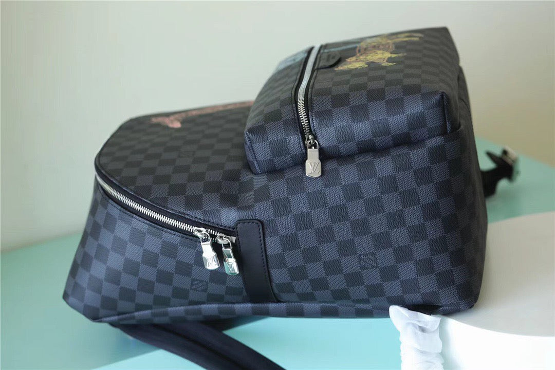 LV GLAMIscovery Backpack Damier Graphite Canvas For Men, Bags 40cm LV N45275