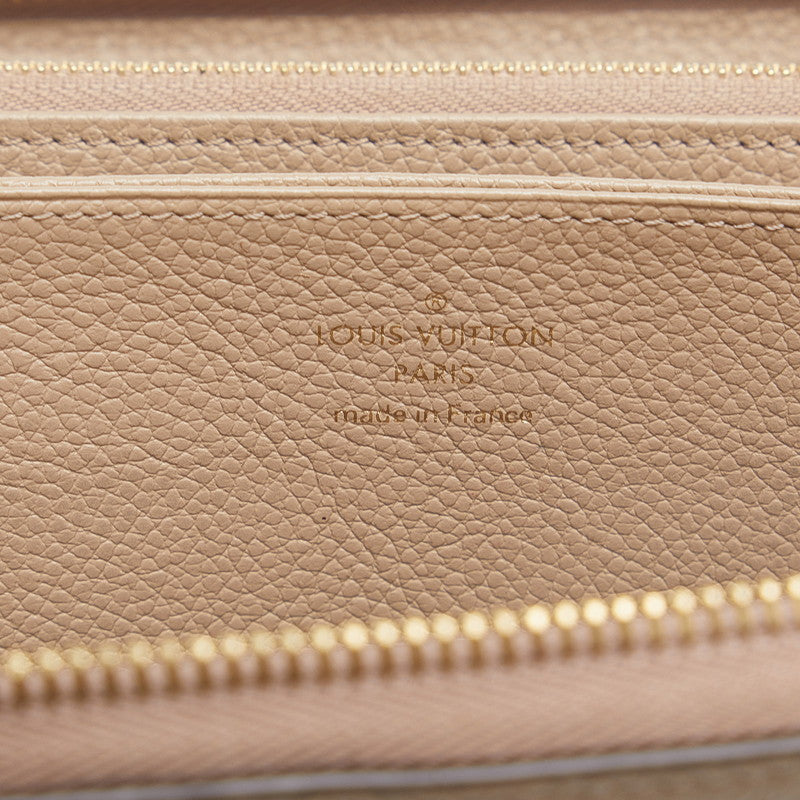 Louis Vuitton Monogram Implant Zippie Wallet Roundfassner Long Wallet M69794 Turtle Cream Beige Leather Ladies Louis Vuitton