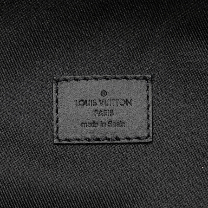 Louis Vuitton LV Logo Backpack M57079 Noir Black Leather Men Louis Vuitton