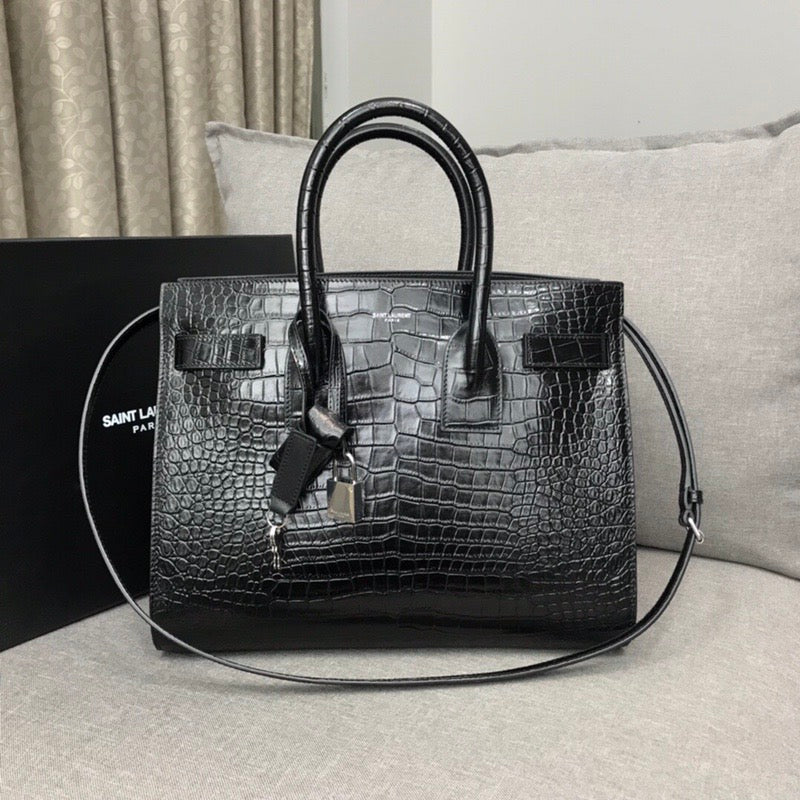 GLAMI Sac De Jour Small In Embossed CrocoGLAMIle Black For Women 12.5in/32cm YSLÃ‚Â  378299DND1N1000