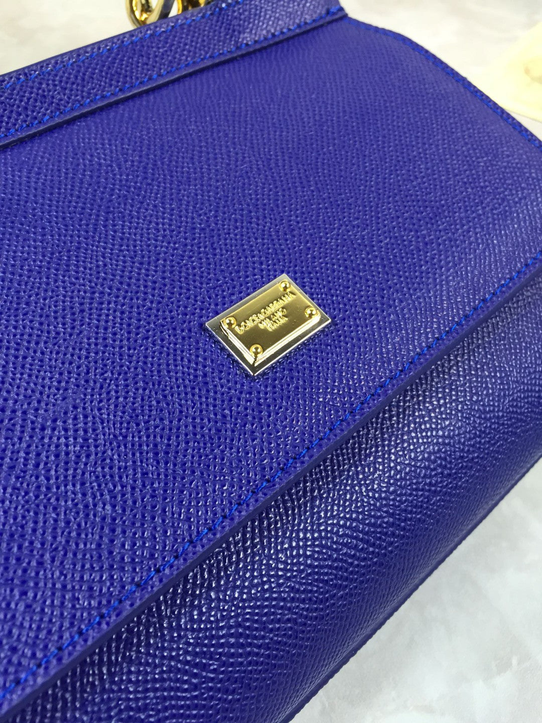GLAMI MeGLAMIum Sicily Handbag In Dauphine Dark Blue For Women 10.2in/26cm GLAMI