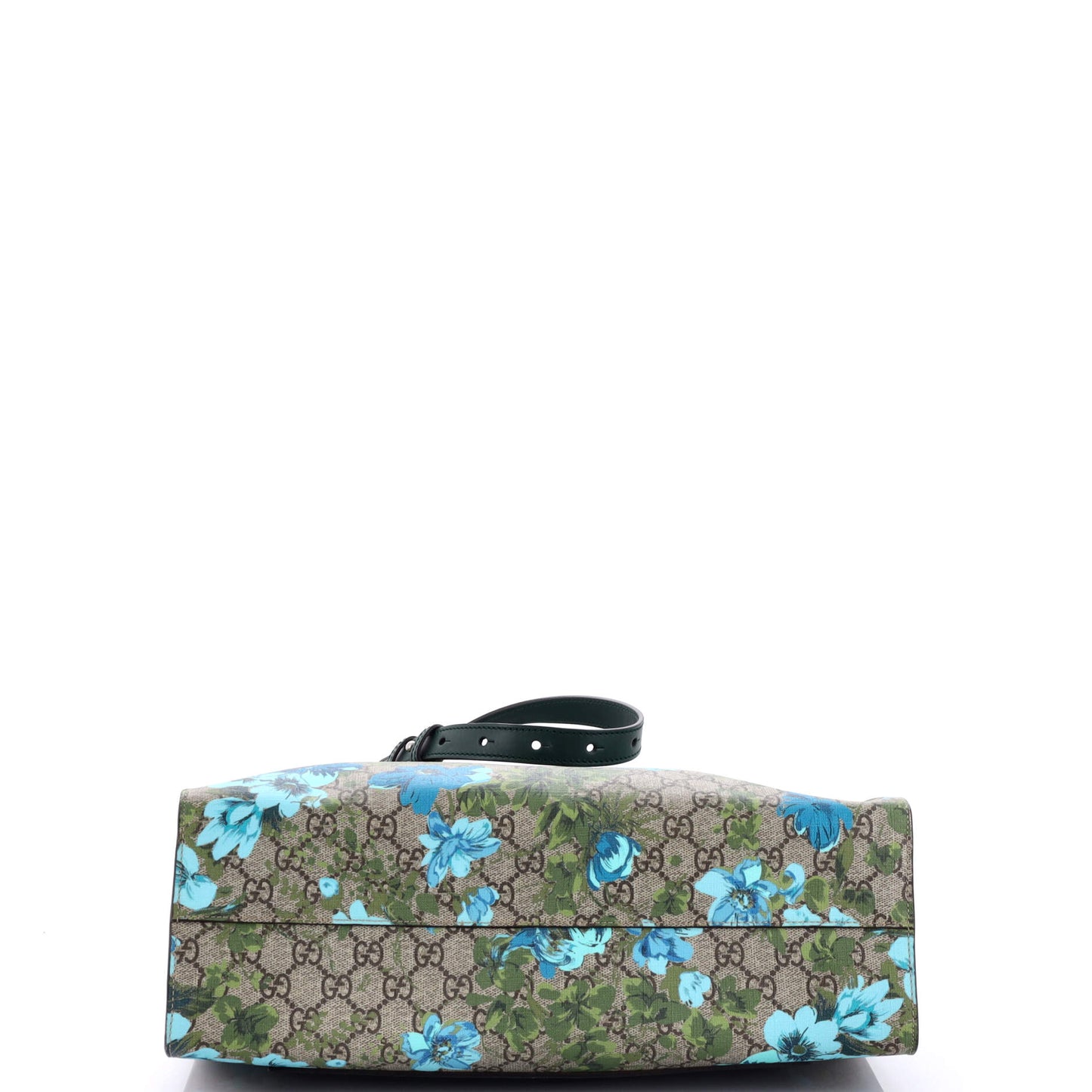 Cut Out Handle Convertible Tote Blooms Print GG Coated Canvas and Leather