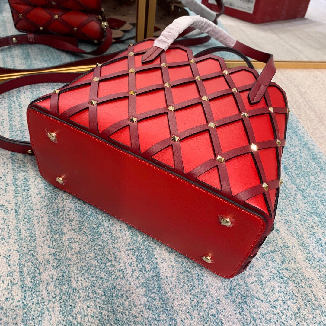 Valentino Garavani Beehive Small Bag Red, For Women Bags 9in/22.9cm