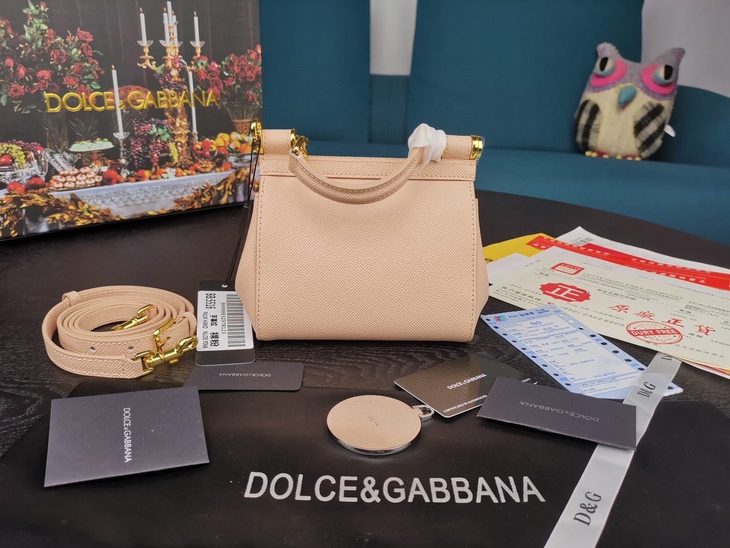 GLAMI Small Sicily Bag In Dauphine Pale Pink For Women 7.5in/19cm GLAMI GLAMI7116A100180414