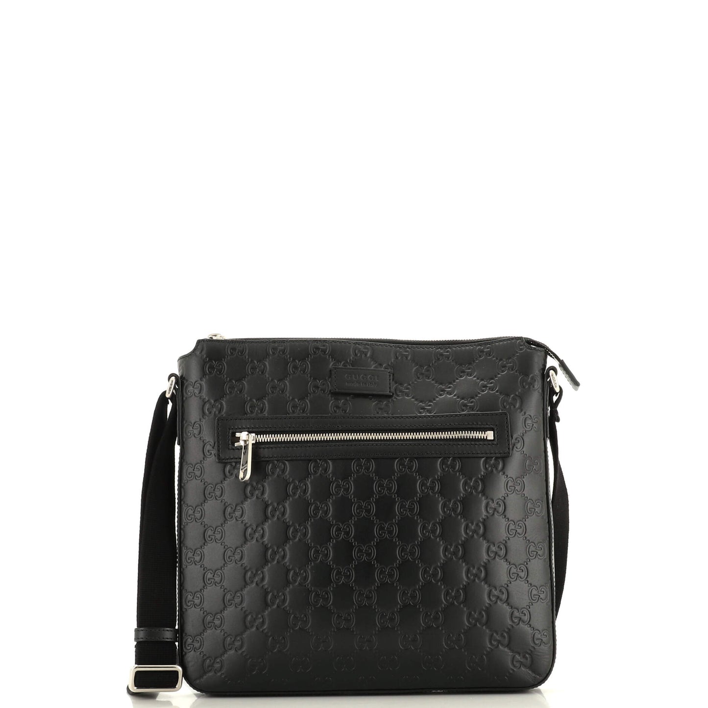 Signature Zip Messenger Bag Guccissima Leather Medium