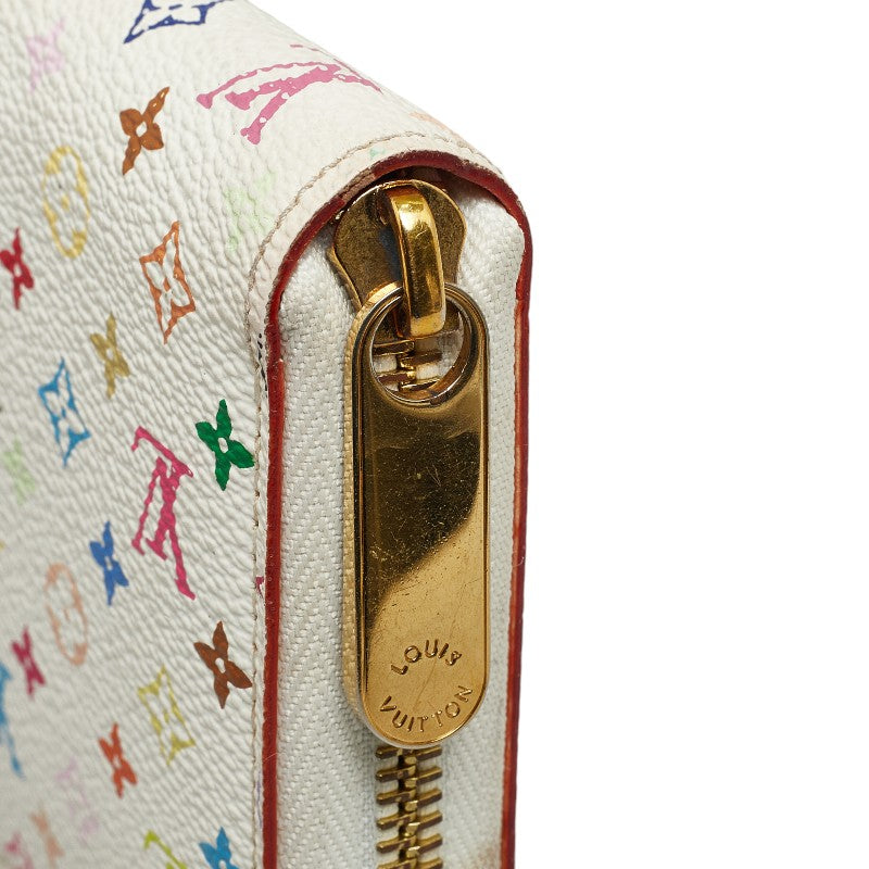 Louis Vuitton Monogram Multi-Color Zippie Wallet Roundfashner Long Wallet M60241 White PVC Leather Ladies Louis Vuitton