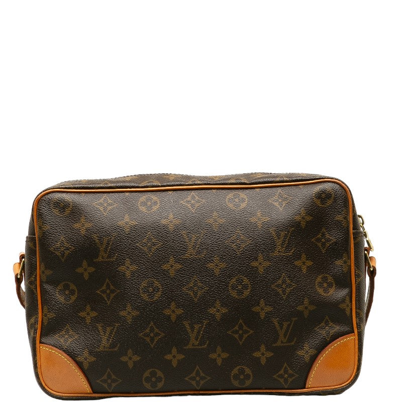 Louis Vuitton Monogram Trocadero 30 Slipper Shoulder Bag M51272 Brown PVC Leather Lady Louis Vuitton