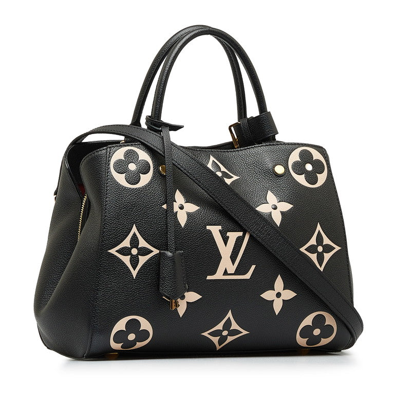 LOUIS VUITTON Montaigne MM in Monogram Grain Calfskin Black M45499