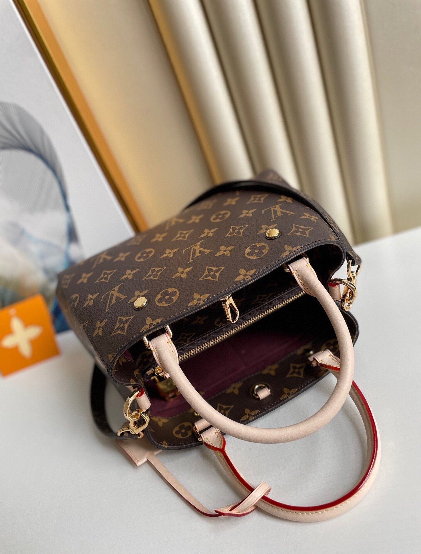 LV Montaigne GLAMI Monogram Canvas For Women,  Shoulder And Crossbody Bags 11.4in/29cm LV M41055