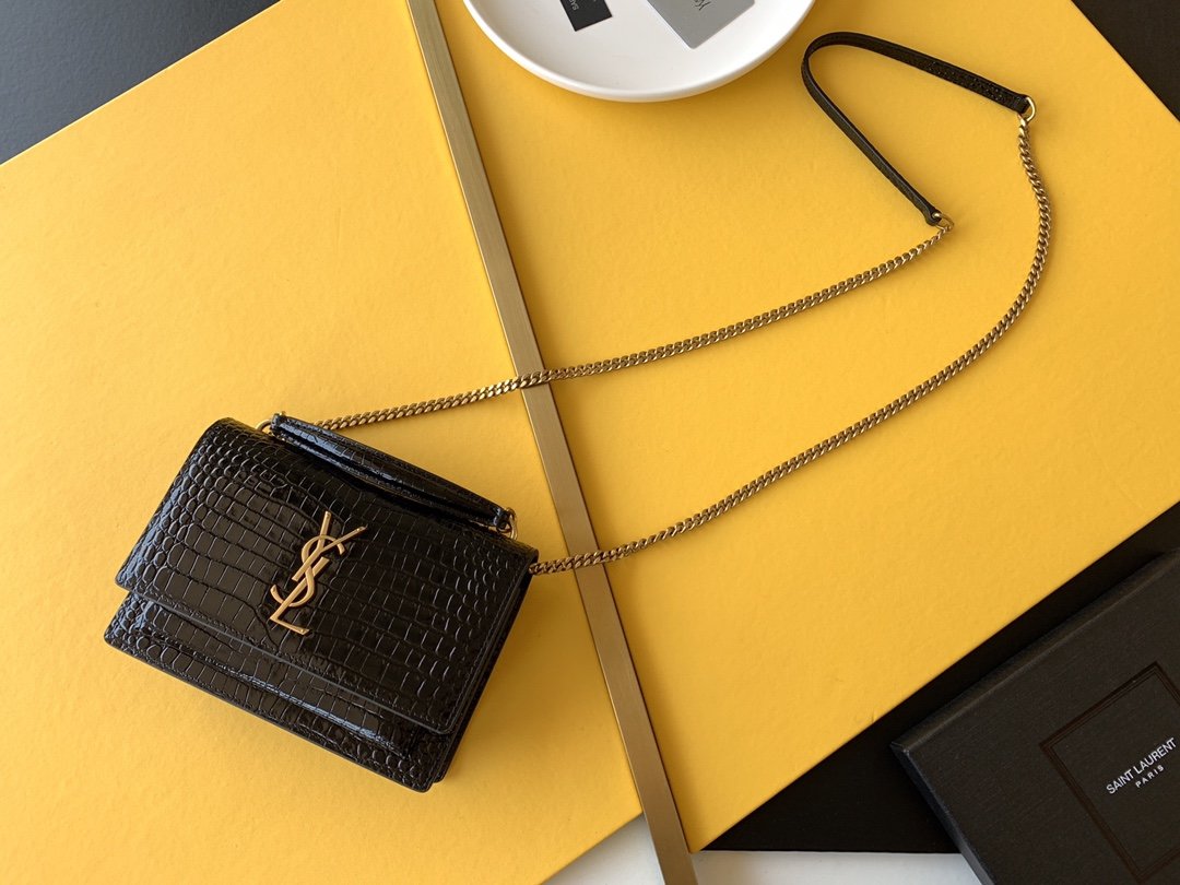 GLAMI Sunset Chain Bag With Gold Hardware For Women 7.4in/19cm YSL 533026DND1J1000