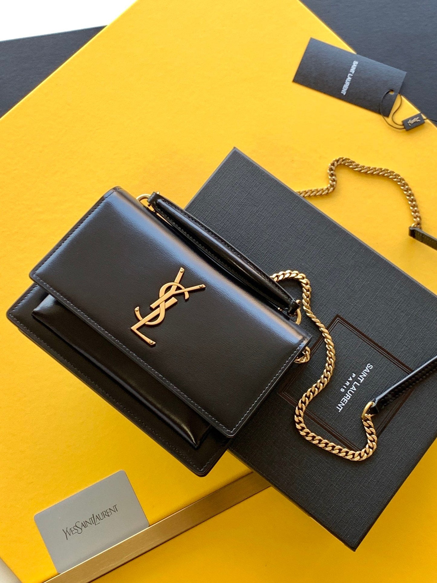 GLAMI Sunset Chain Bag With Gold Hardware For Women 7.4in/19cm YSL 533026D422W1000