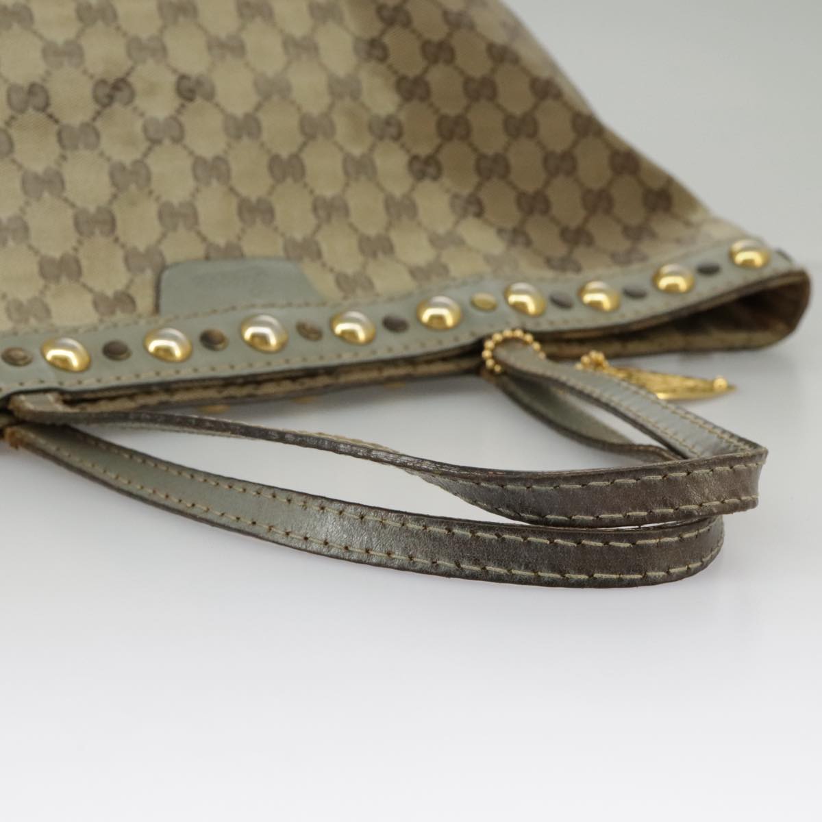 GUCCI GG Crystal Tote Bag Beige Gold 207291 100022
