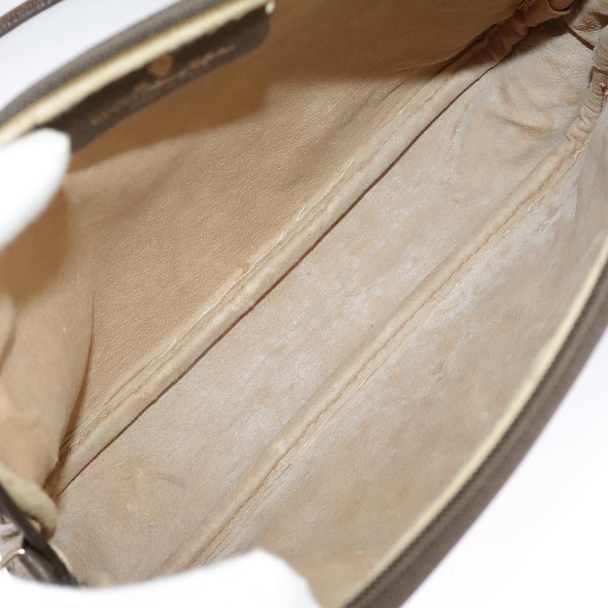 GUCCI GG Supreme Shoulder Bag PVC Beige Gold 97 02 068 100038