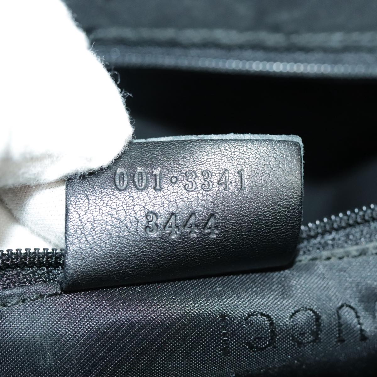 GUCCI Shoulder Bag Leather Black Silver 001 3341 3444 100048