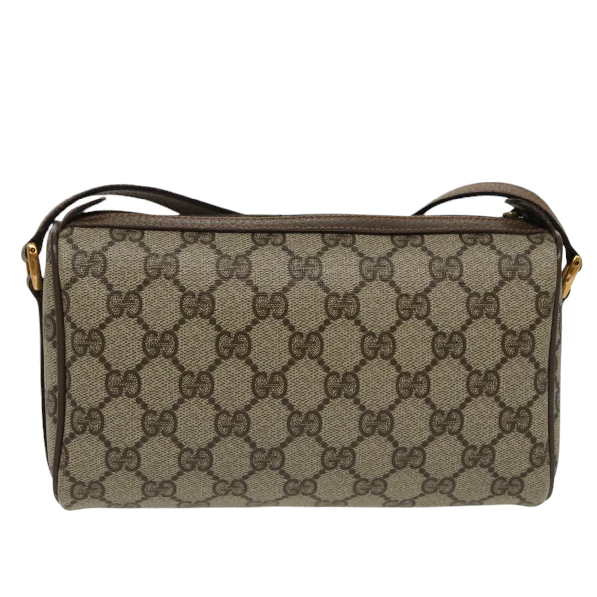 GUCCI GG Supreme Web Sherry Line Shoulder Bag PVC Beige 89 02 018 100071