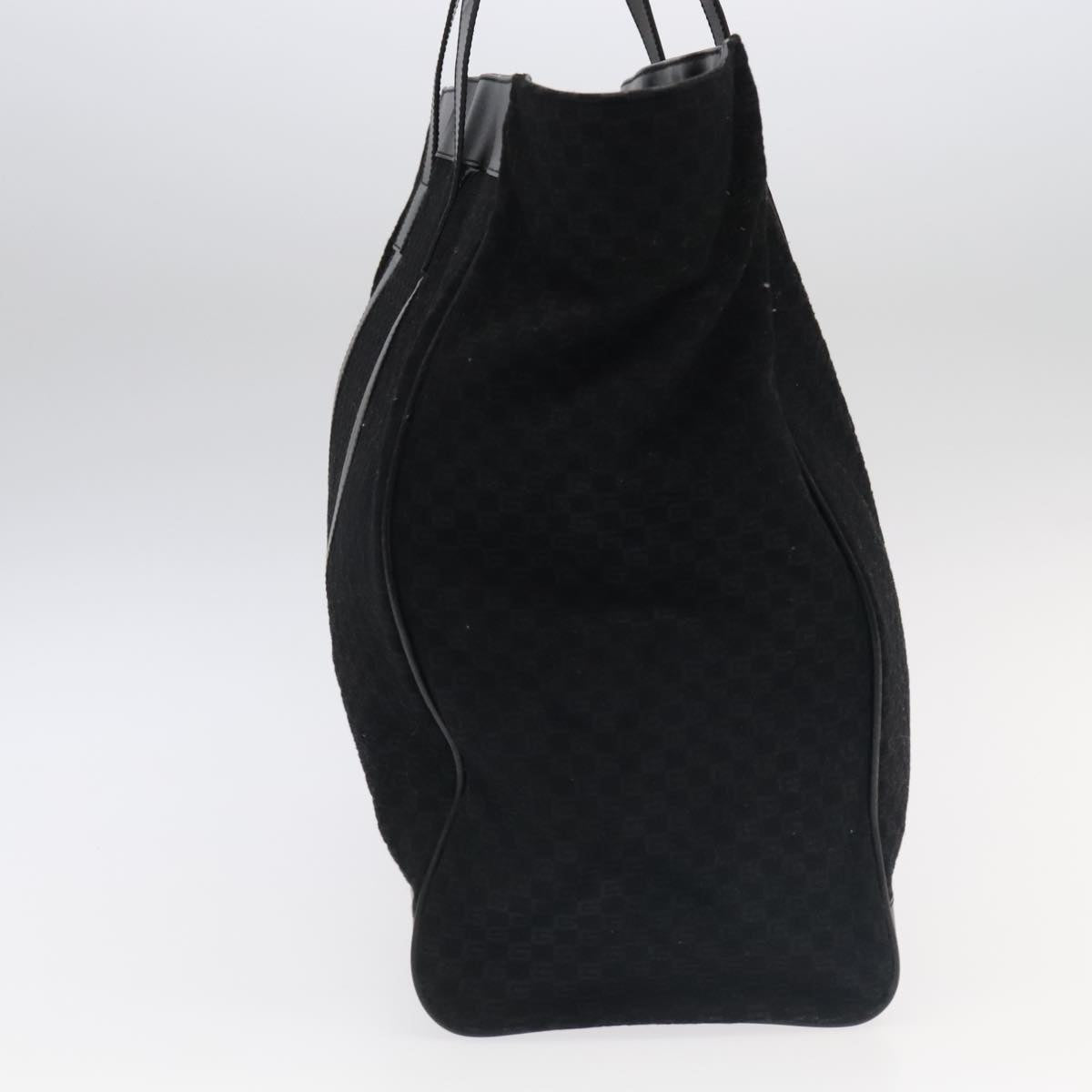 GUCCI Square GG Canvas Tote Bag Outlet Black Silver 91384 100086