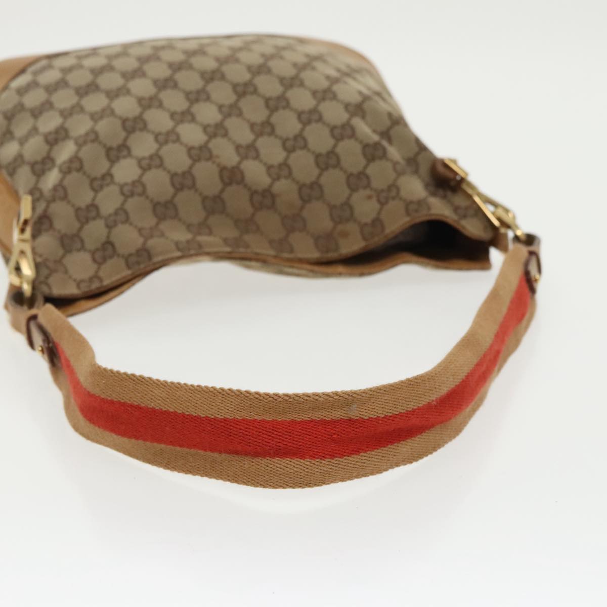 GUCCI GG Canvas Sherry Line Shoulder Bag Beige Gold Brown 001 4095 100097