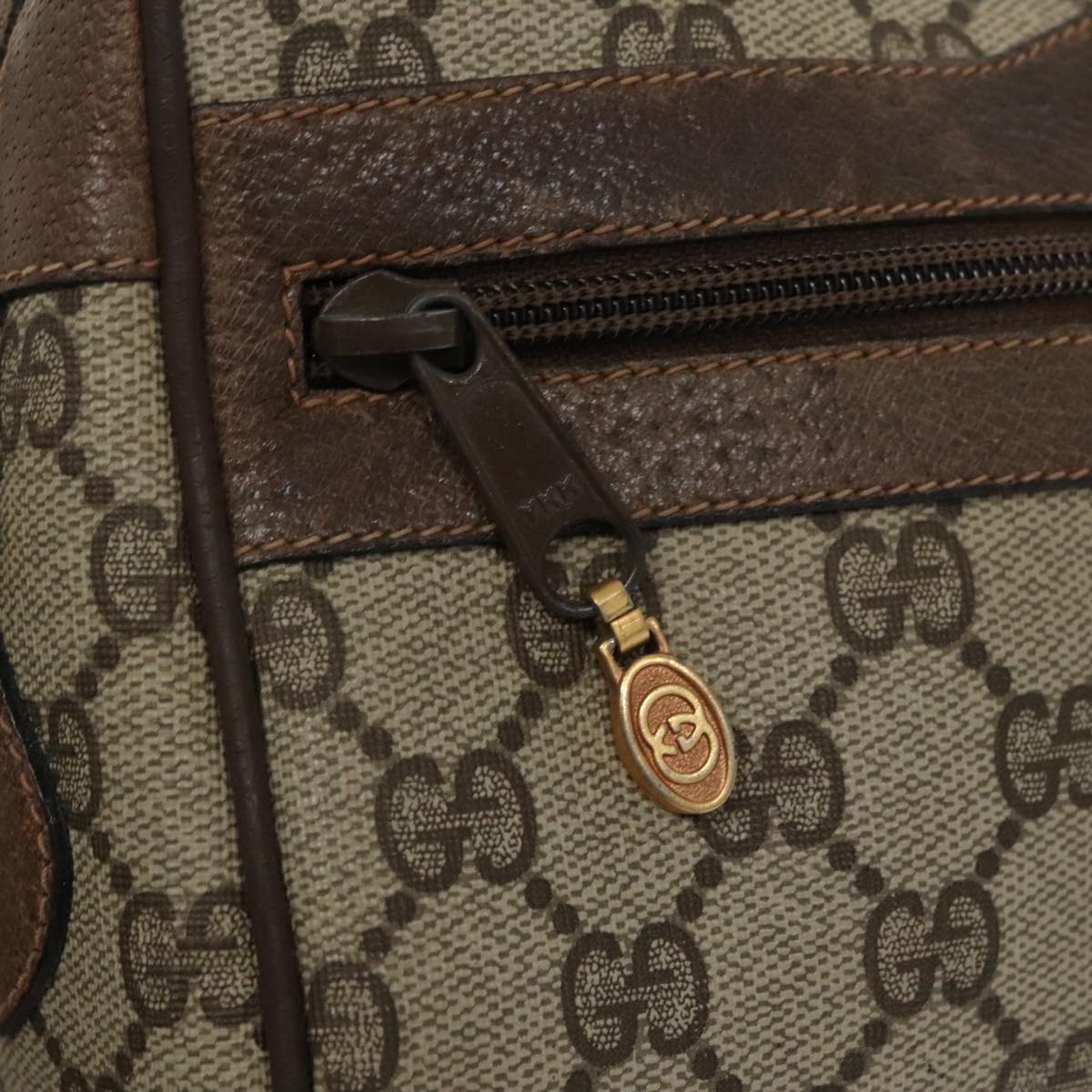 GUCCI GG Supreme Web Sherry Line Shoulder Bag PVC Beige 32 02 004 100146