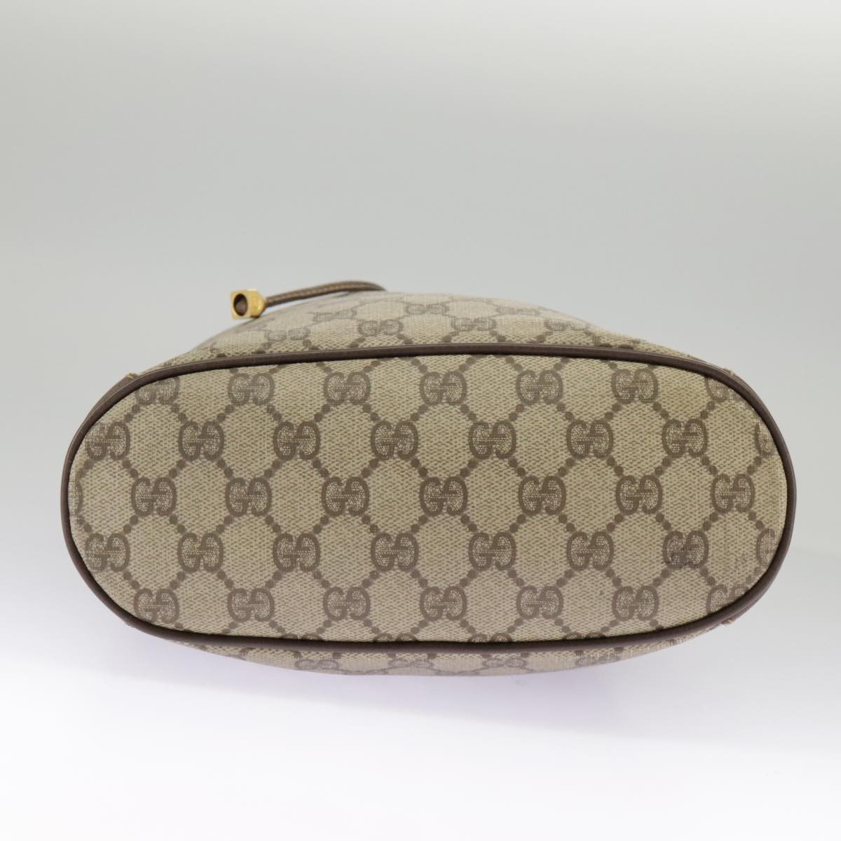GUCCI GG Supreme Web Sherry Line Shoulder Bag PVC Beige 164 02 034 100148