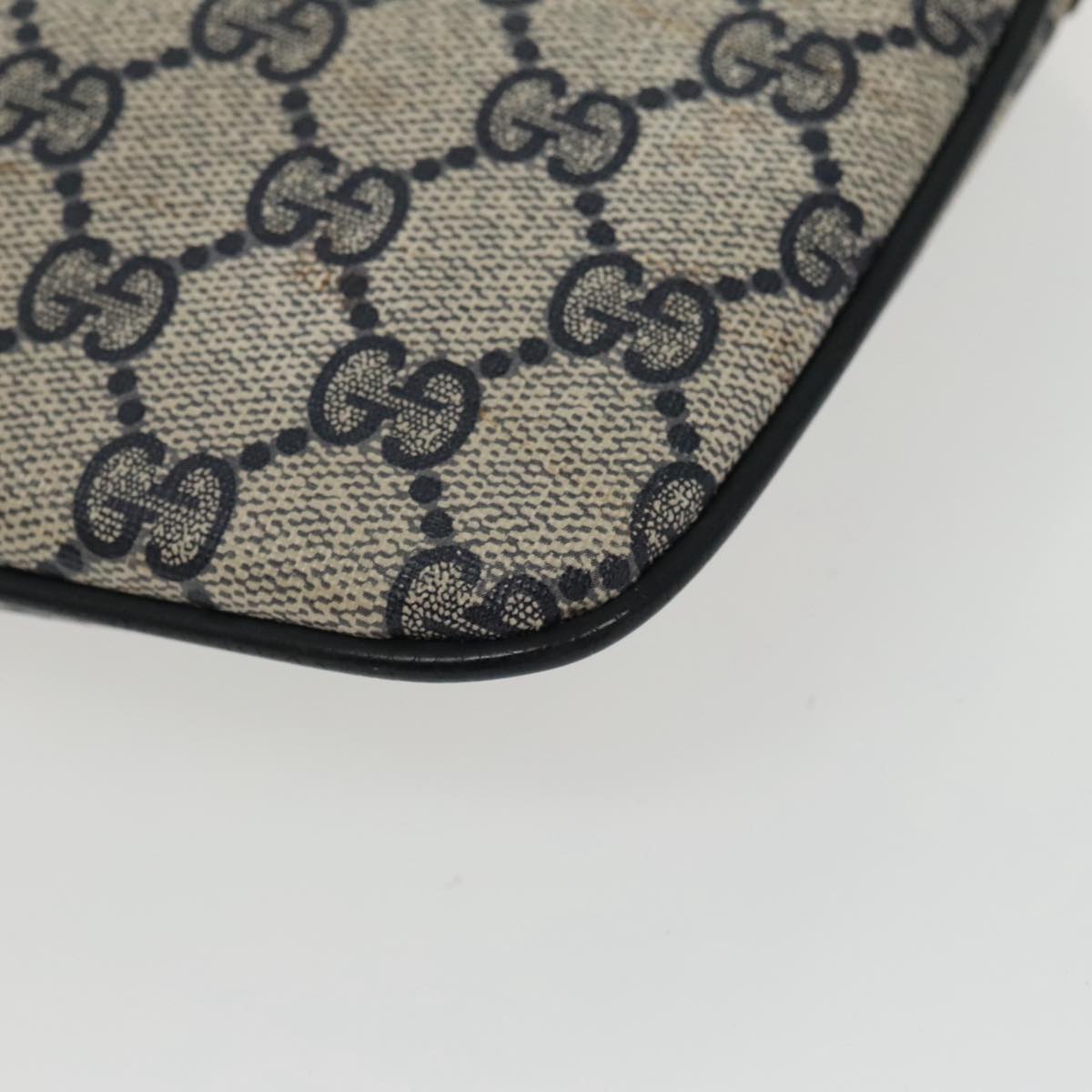 GUCCI GG Supreme Sherry Line Shoulder Bag PVC Navy Gold 904 02 047 100169