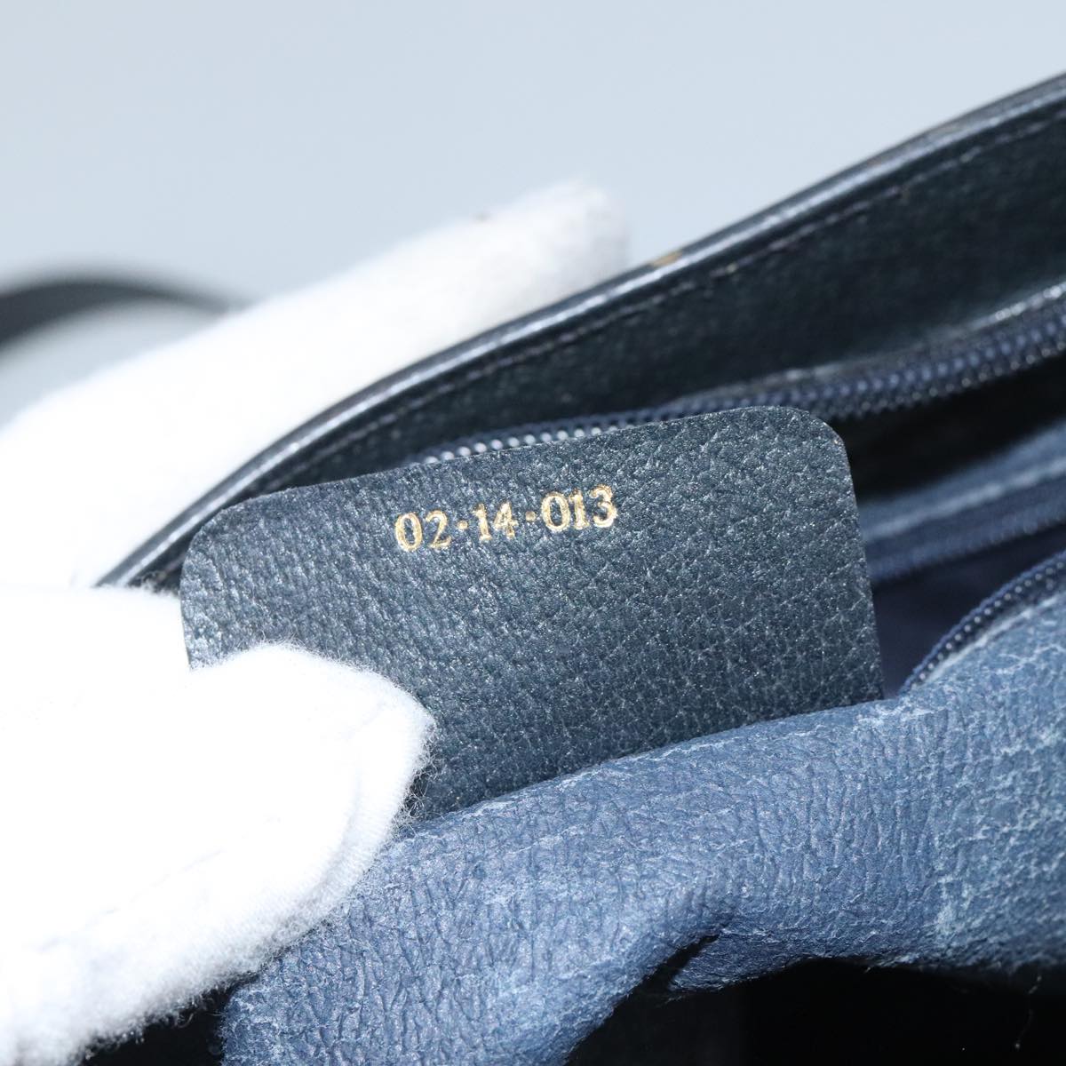 GUCCI GG Supreme Sherry Line Shoulder Bag PVC Navy Gold 02 14 013 100174
