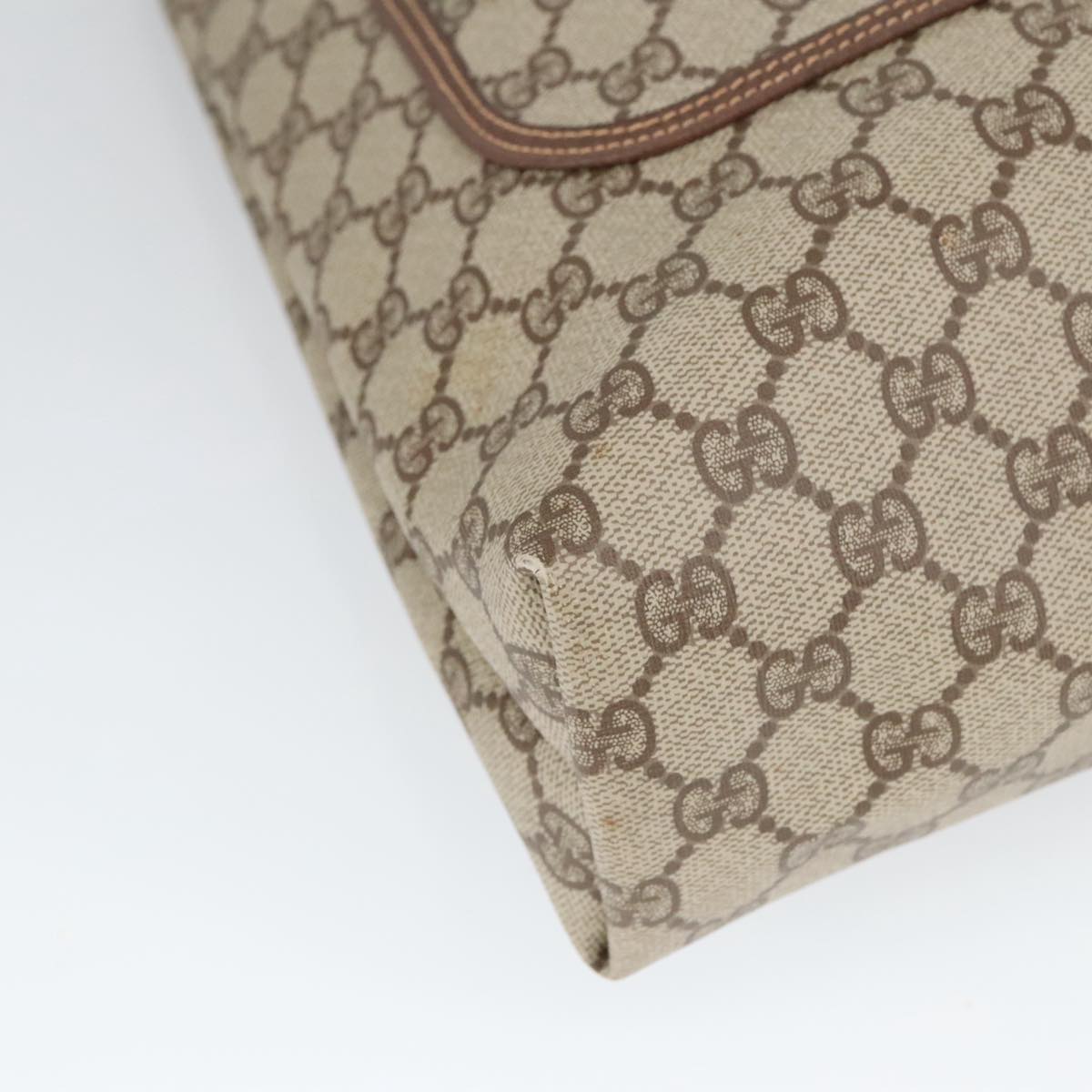 GUCCI GG Supreme Web Sherry Line Tote Bag PVC Beige Red 002 123 100184