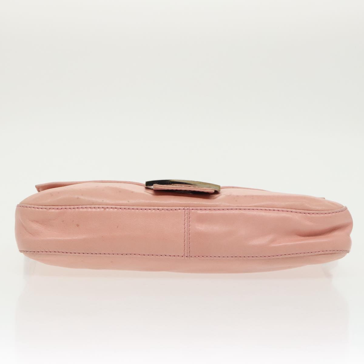 FENDI Mamma Baguette Shoulder Bag Leather Pink Silver 100213