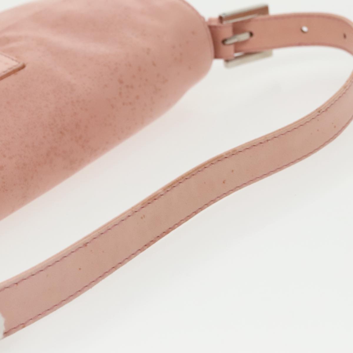 FENDI Mamma Baguette Shoulder Bag Leather Pink Silver 100213