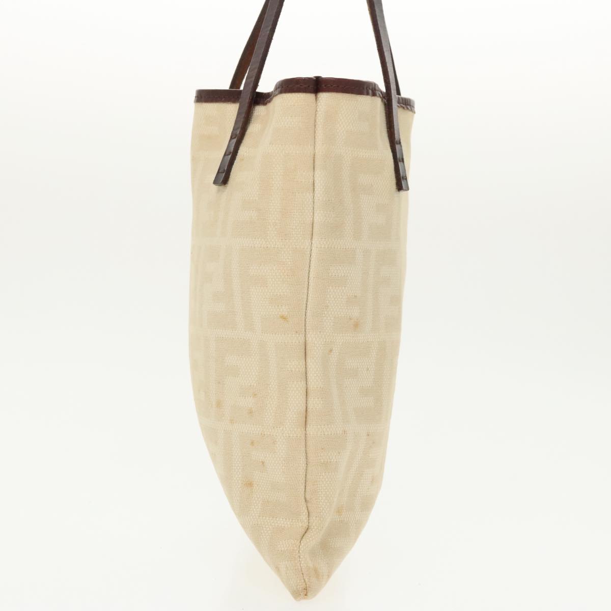 FENDI Zucca Canvas Hand Bag Beige 100235