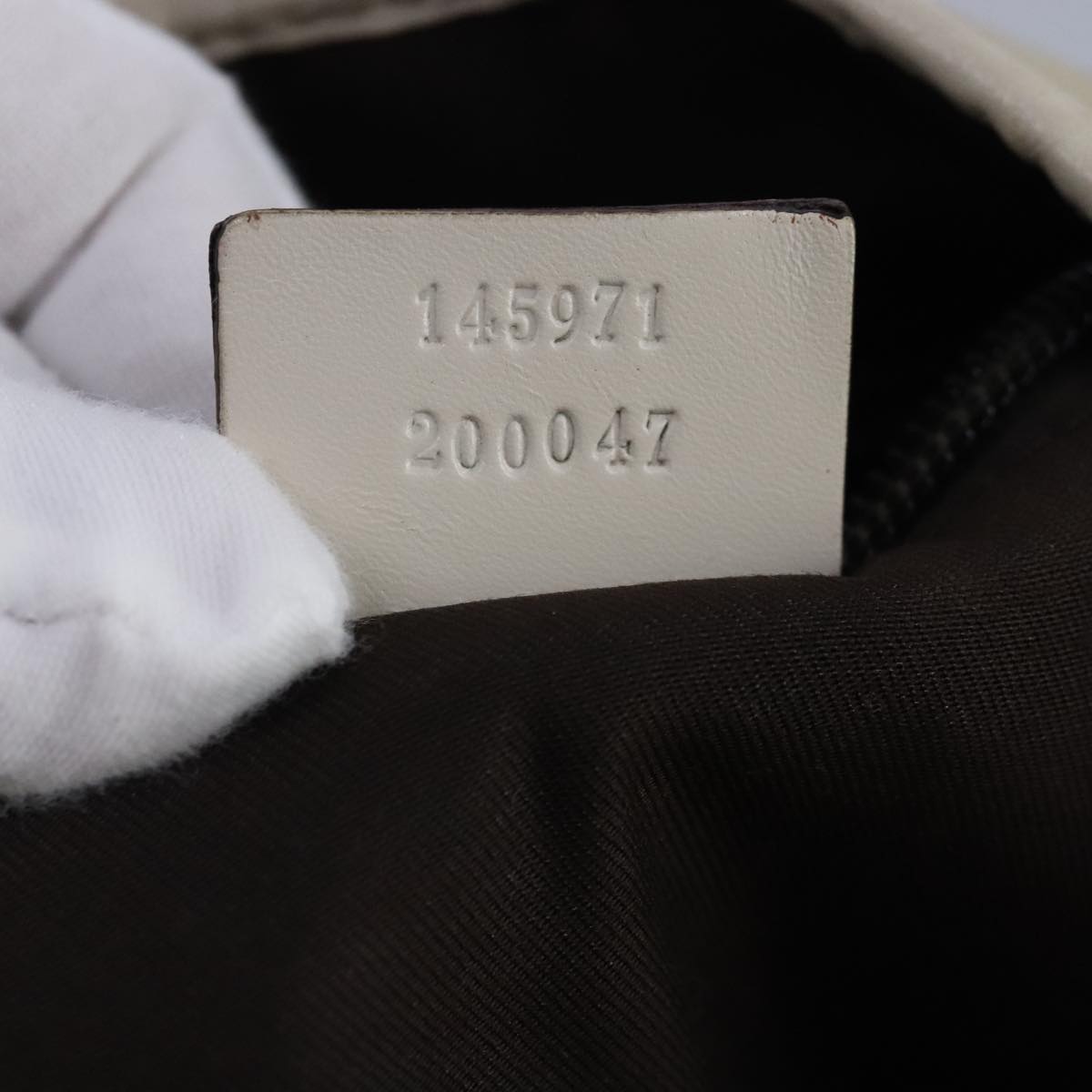 GUCCI GG Canvas Tote Bag Beige Silver 145971 100260