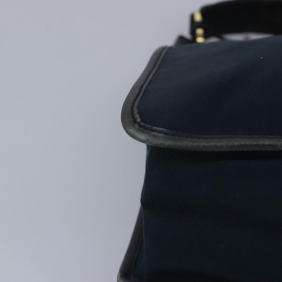 GUCCI Sherry Line Shoulder Bag Canvas Black Gold Brown 90656 100264