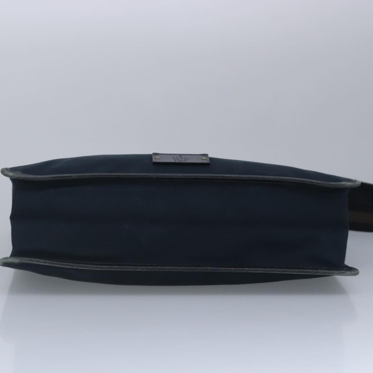 GUCCI Sherry Line Shoulder Bag Canvas Black Gold Brown 90656 100264