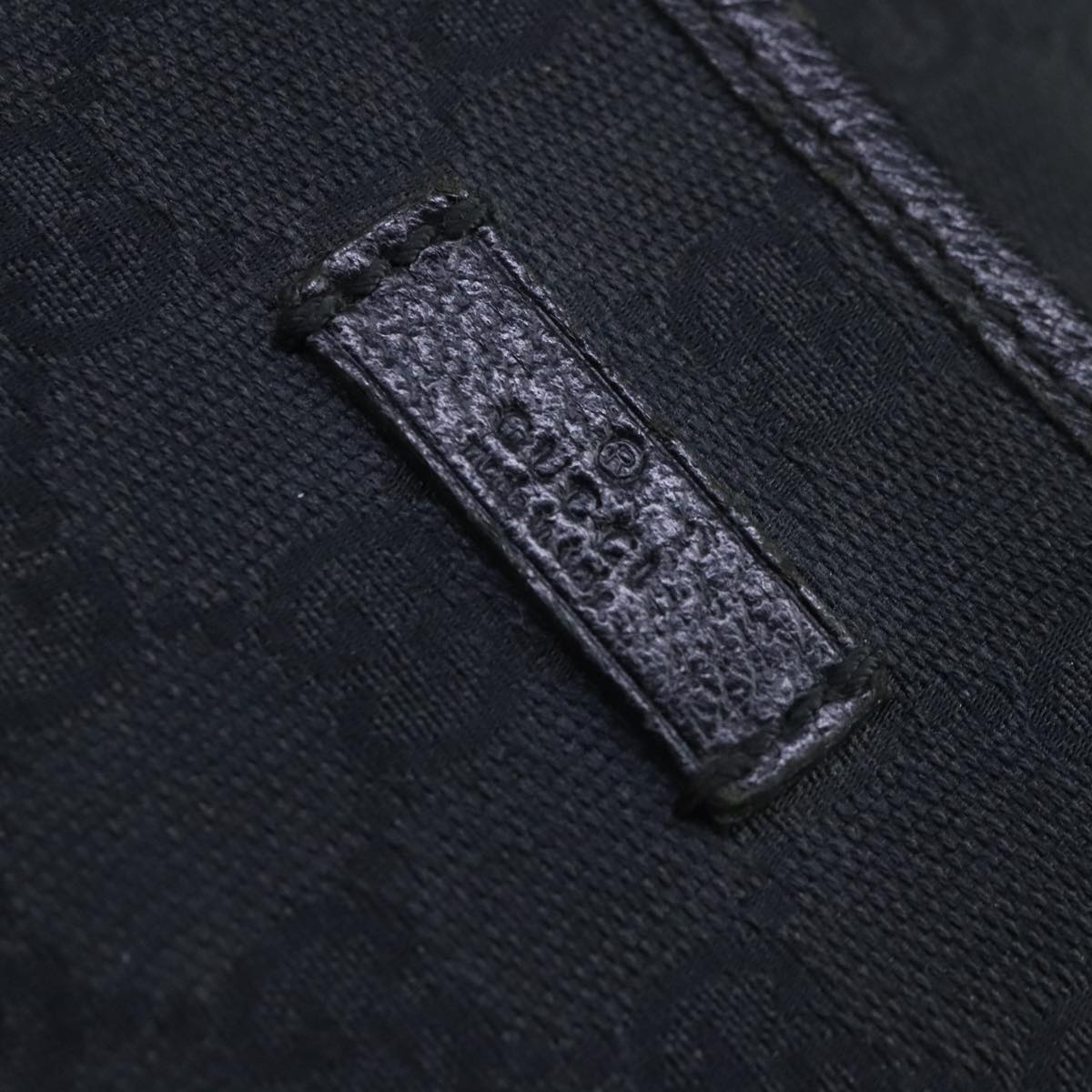 GUCCI GG Canvas Shoulder Bag Black Silver 122793 100274
