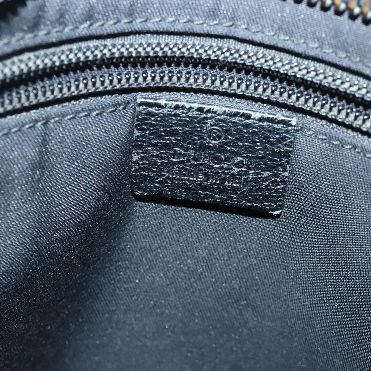 GUCCI GG Canvas Shoulder Bag Black Silver 122793 100274