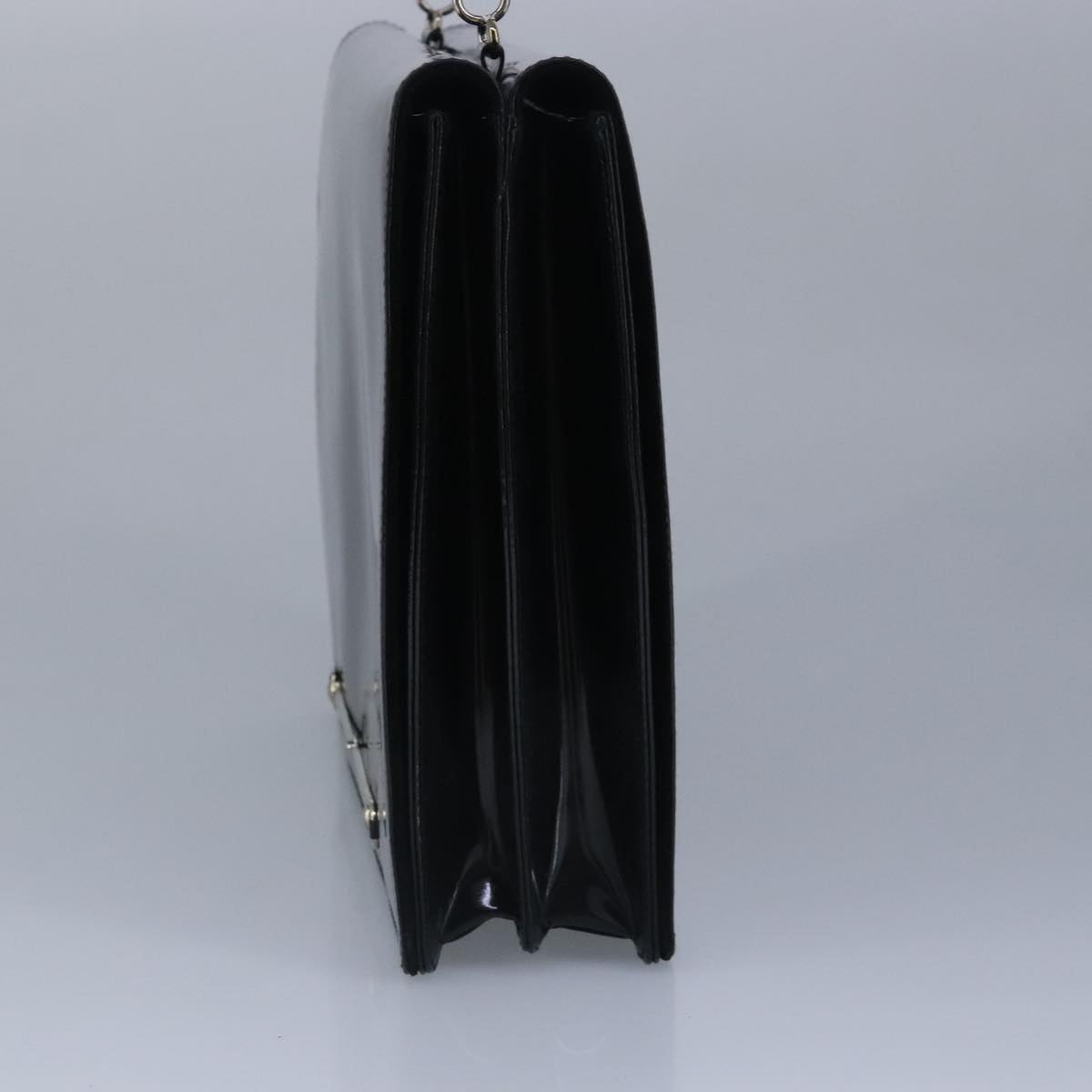 GUCCI Shoulder Bag Enamel Black Silver 001 2684 1737 100342