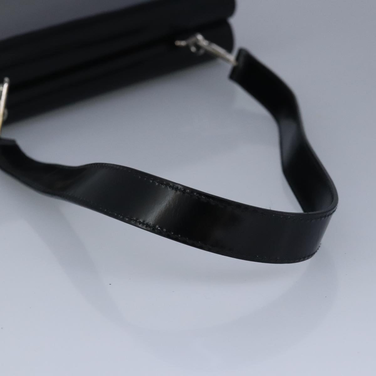GUCCI Shoulder Bag Enamel Black Silver 001 2684 1737 100342