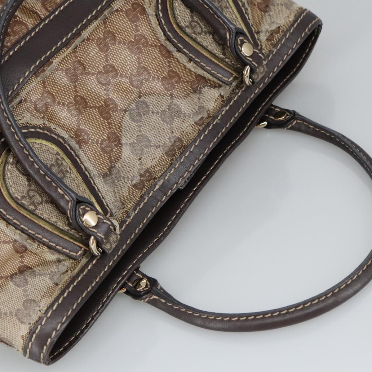 GUCCI GG Crystal Tote Bag Gold Beige 223964 100354