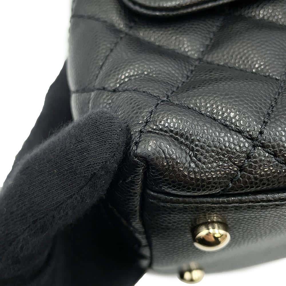 CHANEL Matelasse Coco Handle BlackA92991 Caviar Leather