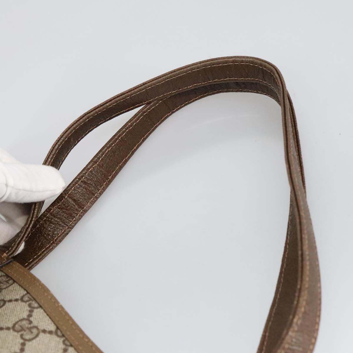GUCCI GG Supreme Tote Bag PVC Leather Beige Gold 39 02 003 100684