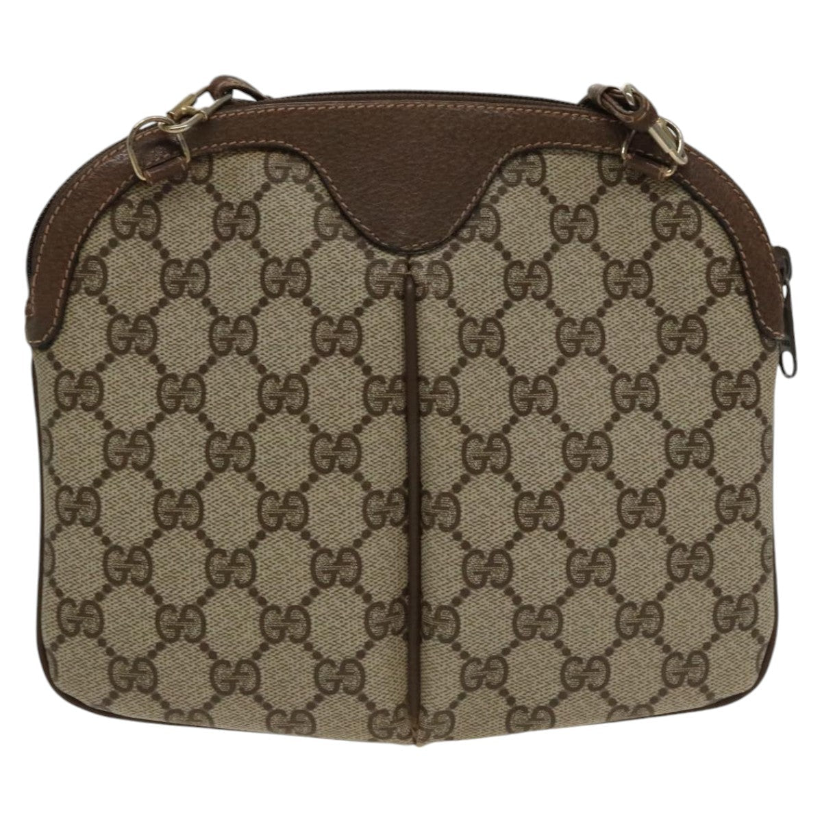 GUCCI GG Supreme Web Sherry Line Shoulder Bag PVC Beige 904 02 047 100689